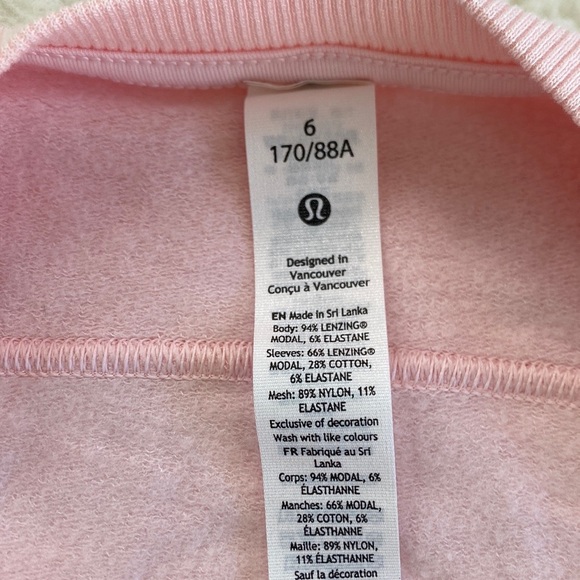 ❤️ Lululemon Modal Fleece Pullover Strawberry Milkshake NWT - Picture 6 of 8
